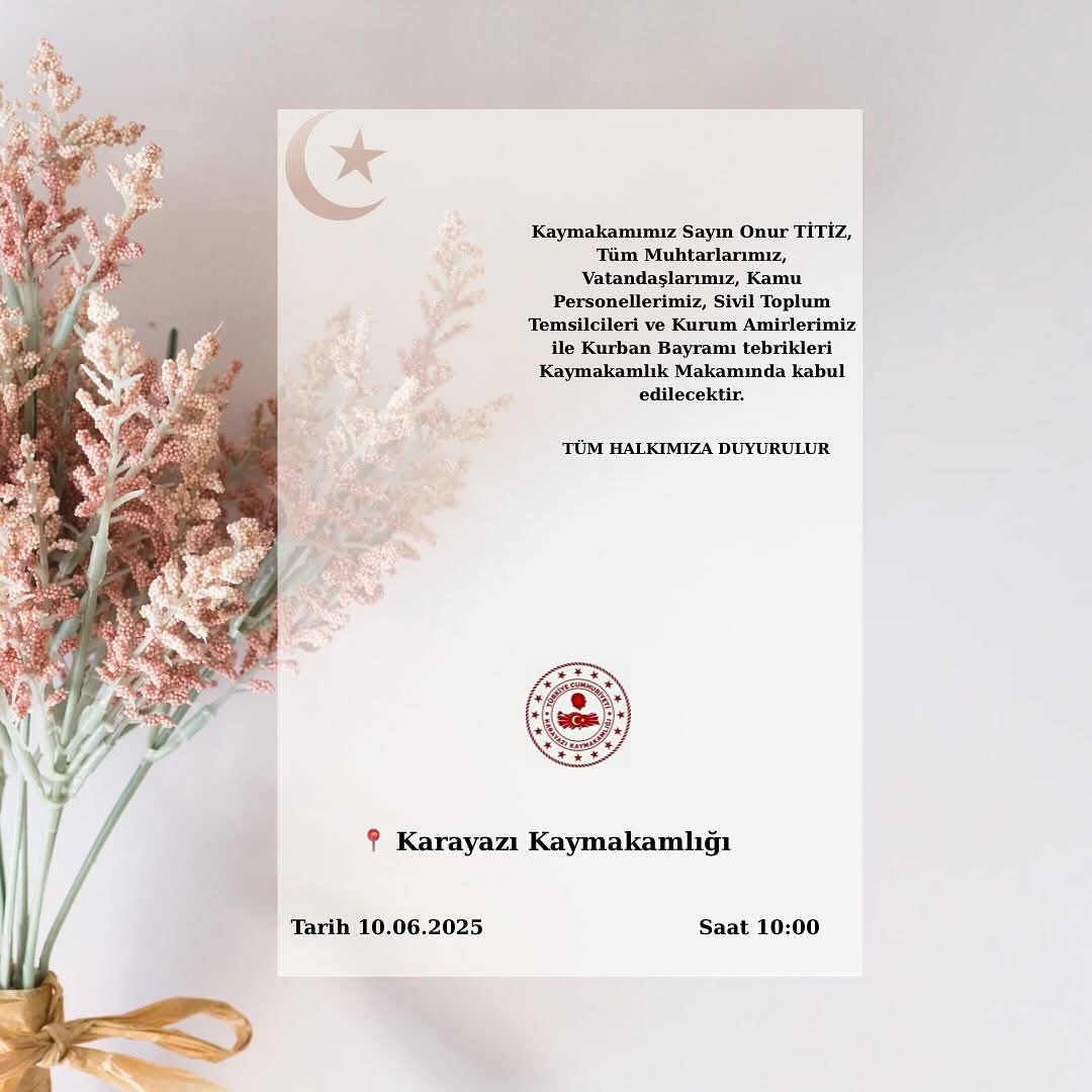 Kurban Bayramı Mesajı